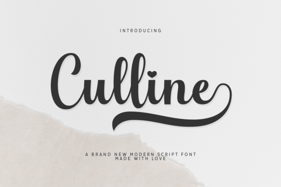 Culline: A Modern Script Font