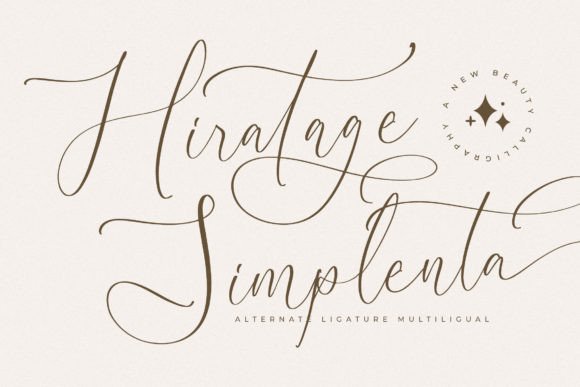 Hiratage Simplenta: A Luxury Script Font for Polished Branding