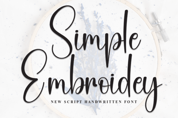 Simple Embroidery Font for Business Branding