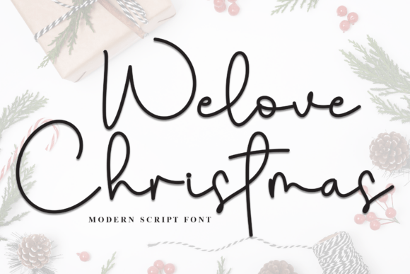 Welove Christmas Font for Festive Design